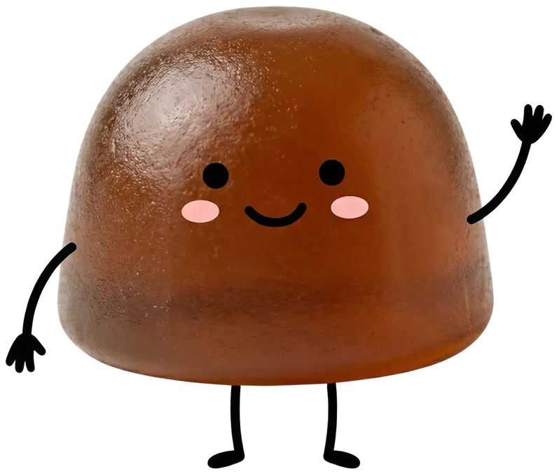 Grova mushroom character waving
